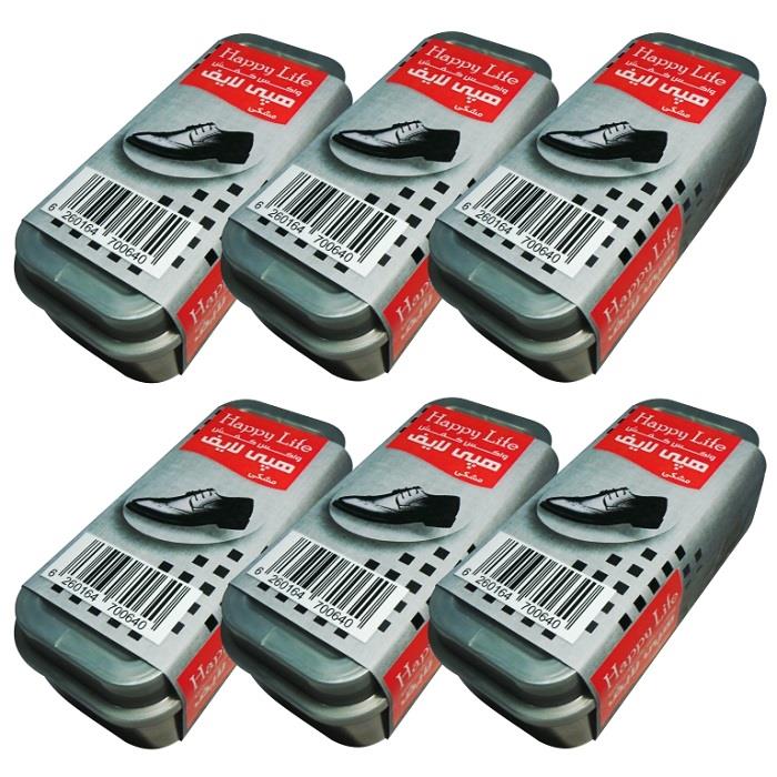 واکس کفش هپی لایف کد M-6 بسته 6 عددی